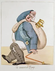 Caricature of Louis XVIII (1755-1824) 1815